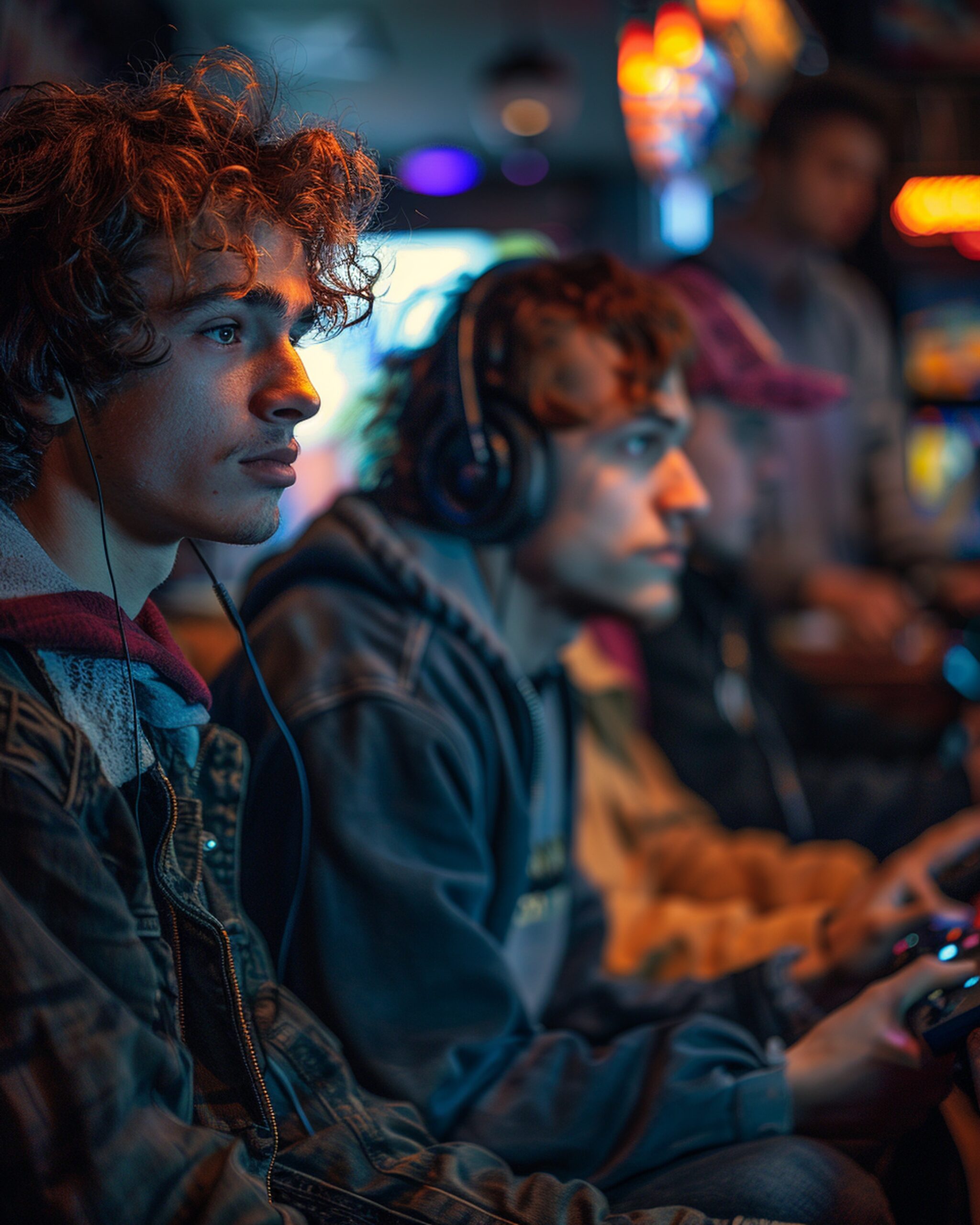 amigos jogando em sala